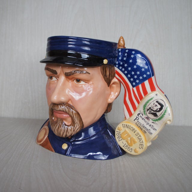 American Royal Doulton American Civil War Confederate & Union Soldier Character Jug For Sale - Image 6 of 17
