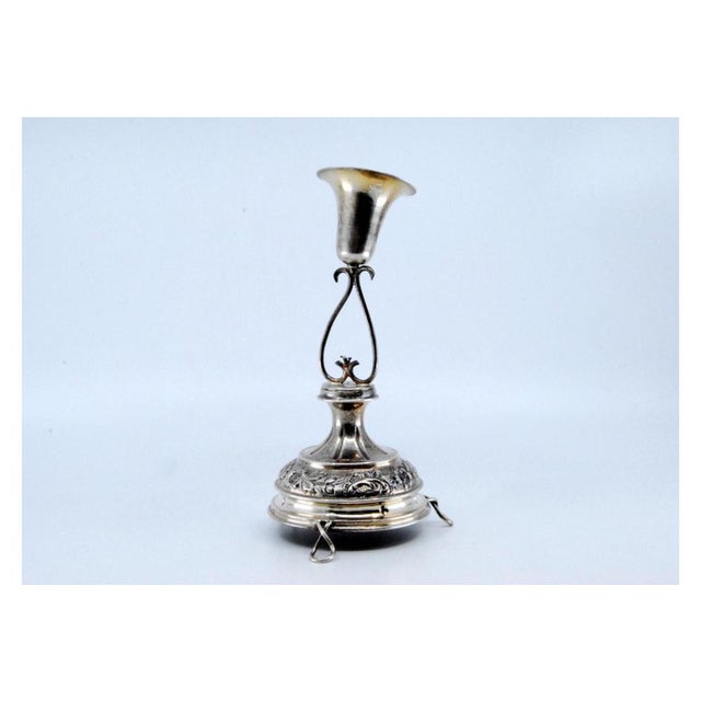 Silver Silver Toothpick Holder with Chalice For Sale - Image 8 of 9