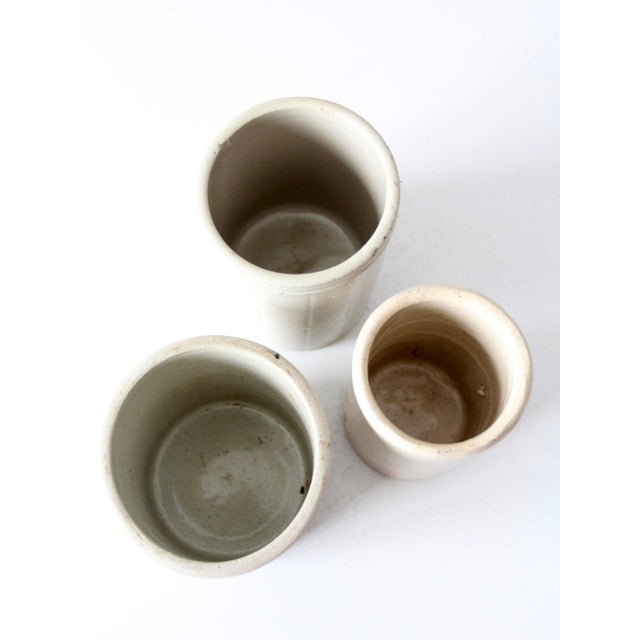 Antique Stoneware Kitchen Crocks Set of 3 For Sale - Image 9 of 17