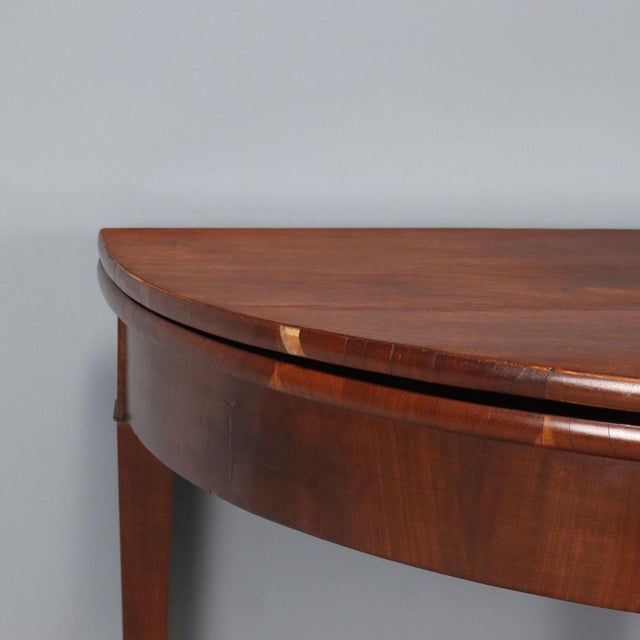 Half-Moon Console Table in Mahogany For Sale - Image 4 of 12