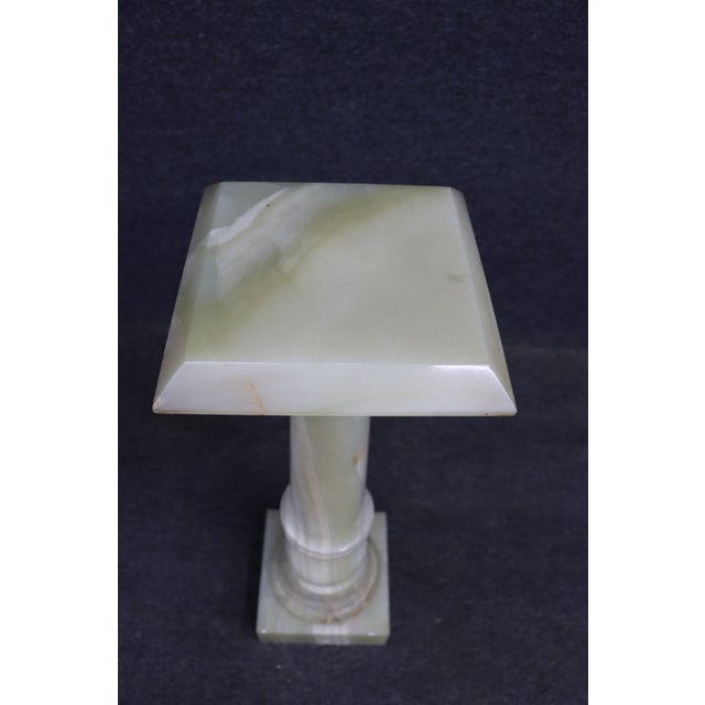 Rare Italian Green Onyx Swivel Pedestal For Sale - Image 4 of 14