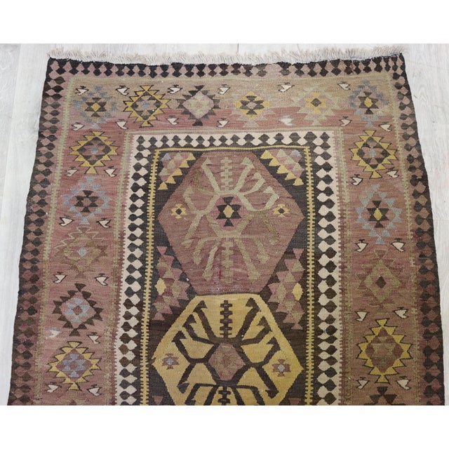 1920s Vintage Caucasian Kilim Rug, 1920s For Sale - Image 5 of 15