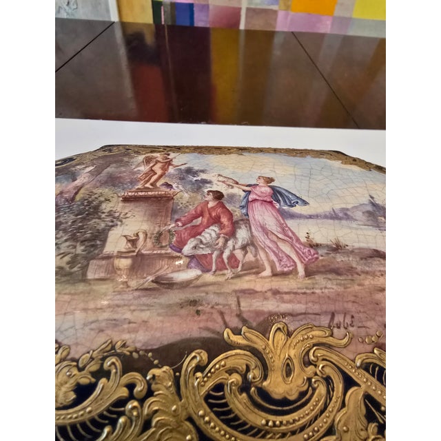 Ceramic Antique Sevres Museum 24k Gold Porcelain Jewel Box For Sale - Image 7 of 12