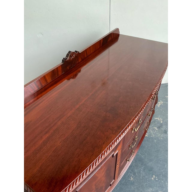 Vintage Flame Mahogany Chippendale Sideboard For Sale - Image 9 of 12