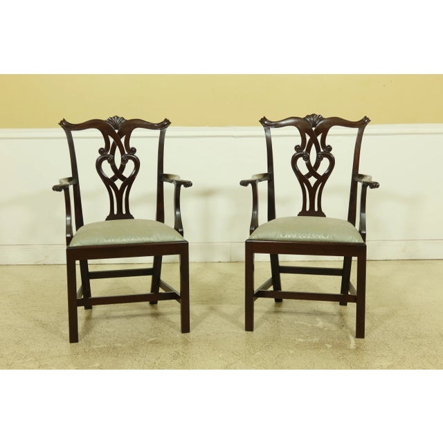 Mark Emirzian Chippendale Mahogany Armchairs - a Pair For Sale - Image 12 of 12