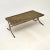 A smart and unusual vintage French steel and leather coffee table, dating from the 1960’s. This has a great design, the...