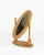 Wood Mid-Century Oval Table Vanity Mirror in Bamboo, Rattan and Wicker, Italy, 1970s For Sale - Image 7 of 11