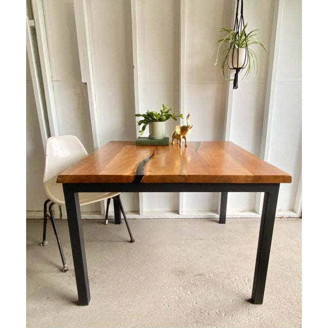 Artisan Made Live Edge Modern Dining Table For Sale - Image 10 of 11