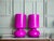 Pink Modern Pink Fuchsia Glass Table Lamps from Ikea, 2000s, Set of 2 For Sale - Image 8 of 8