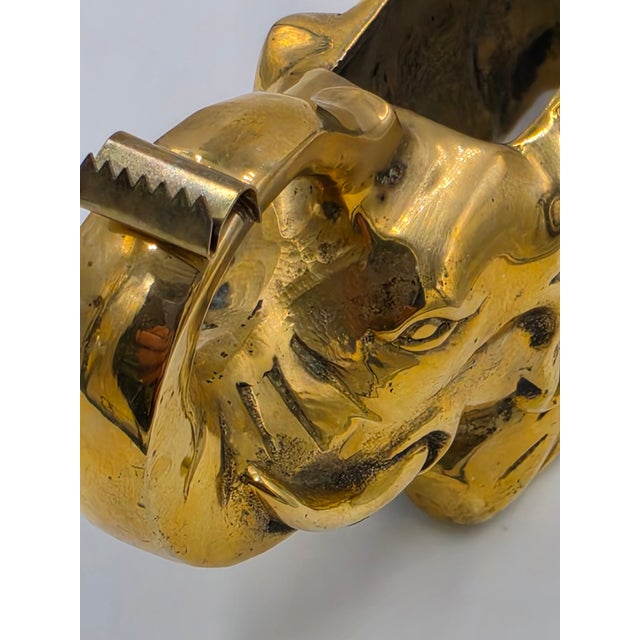 Late 20th Century Brass Elephant Tape Dispenser For Sale - Image 12 of 12