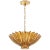 Hampton Medium Chandelier in Gild Designer: AERIN Canopy: 6" Round Mounting: Chain Shade Detail: No Option Socket: 3 - E12...