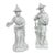 1970s Pair of Fitz and Floyd Blanc De Chine Asian Figures. For Sale
