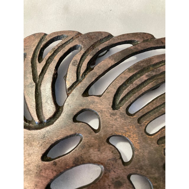 Copper Vintage Copper Chicken Trivet Folk Art Design For Sale - Image 8 of 12