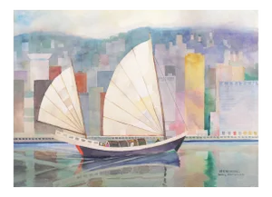'Hong Kong From Victoria Harbor' by William Howard Knowles, Society of Western Artists, Bohemian Club