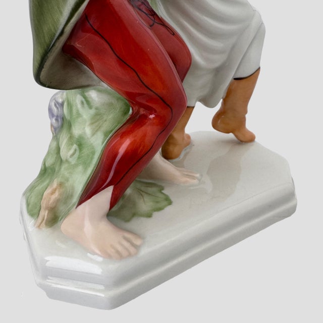 Ceramic 1966 Herend Hungary Hand-Painted Porcelain Dancing Musicians Figurine No. 5512 For Sale - Image 7 of 9