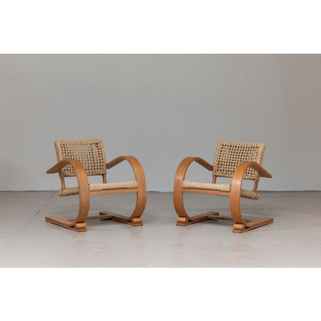 Easy Chairs by Audoux & Minet for Vibo Vesoul, France, 1940s, Set of 2 For Sale - Image 9 of 9