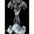 Venetian floreal Murano glass chandelier with leaves and flowers pinched by hand full of precious white details. That give...