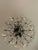 Italian Murano Glass Ball Chandelier with Floral Formed Prisms For Sale - Image 6 of 12