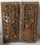 Great looking pair of Chinese polychrome decorated carved wood panel fragments. These have shrinkage and a visible split...