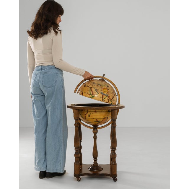 1970s French Baroque Style Globe Bar Cart With Wheels For Sale - Image 18 of 18