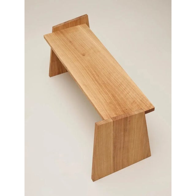 Wood Crooked Bench by Nazara Lazaro For Sale - Image 7 of 9