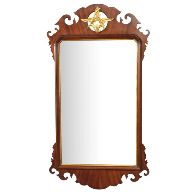 Chippendale Style Mahogany Frame Wall Mirror For Sale - Image 13 of 13