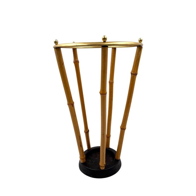 Hollywood Regency Bamboo Umbrella Rack, France, 1970s For Sale - Image 4 of 6