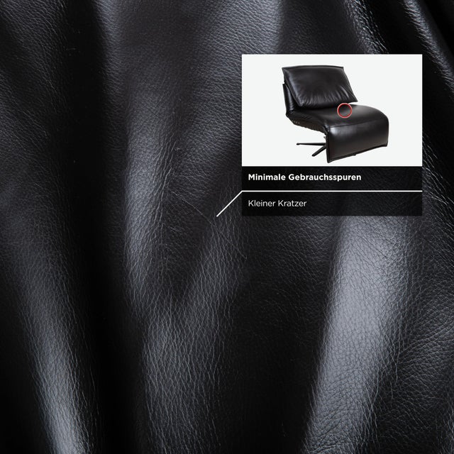 Free Motion Edit 2 Leather Armchair in Black with Electric Reclining Function from Koinor For Sale - Image 10 of 16
