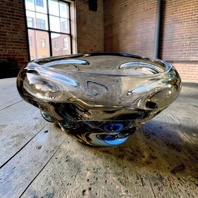 Brown Danish S​moked Glass Bowl from Holmegaard, 1960s For Sale - Image 8 of 8