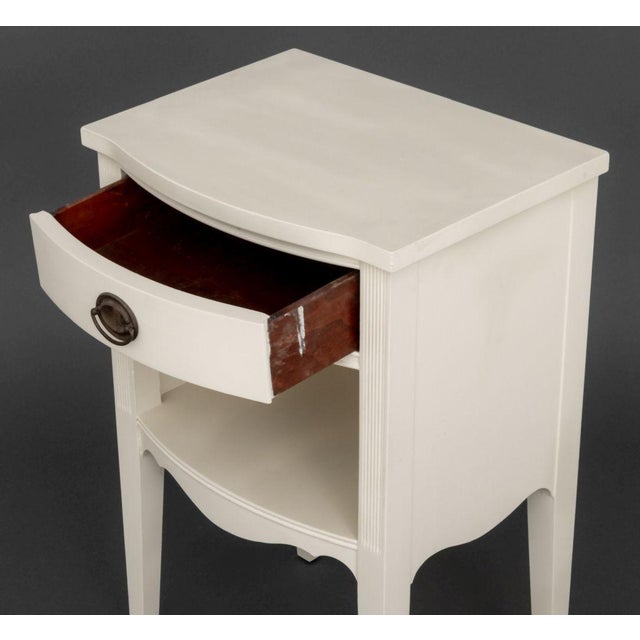 White White Fine Furniture Painted Nightstands, Pair For Sale - Image 8 of 9