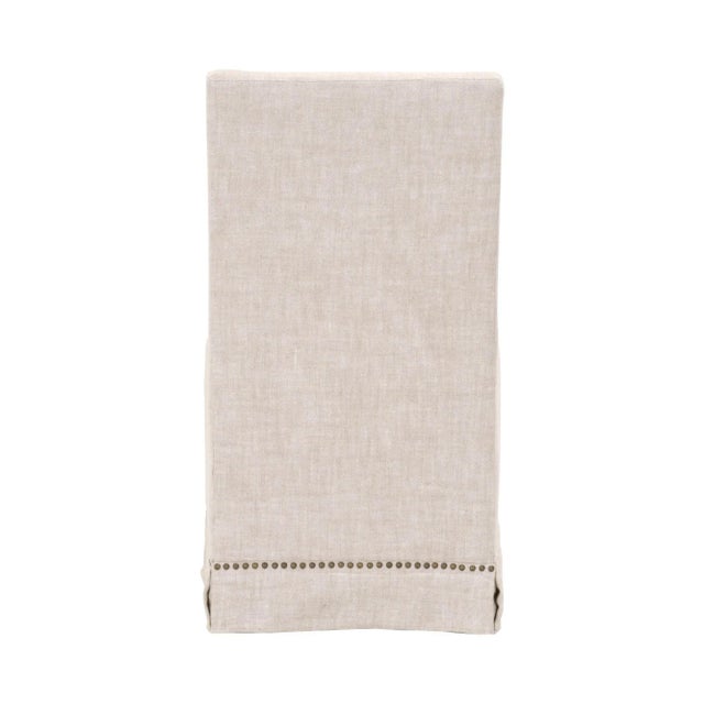 Colleen Wood & Linen Dining Chairs, Set of 2 For Sale In Los Angeles - Image 6 of 7