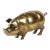 Vintage Brass Hog Sculpture Bank For Sale