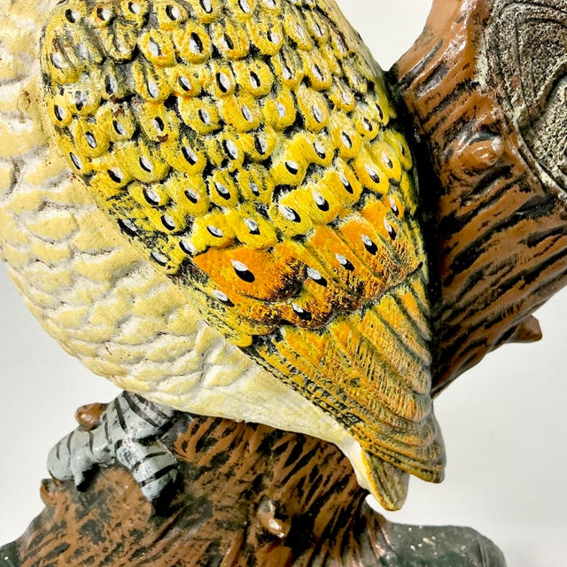 1940s Vintage Boho Chic Arts & Crafts Farmhouse Cast Iron Owl Doorstop For Sale - Image 14 of 14
