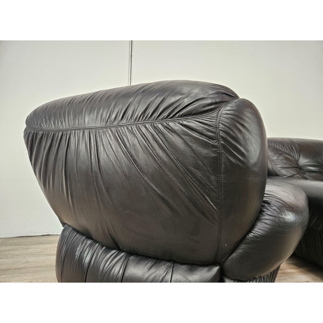 Vintage Club Chairs in Black Leather, 1970, Set of 2 For Sale - Image 16 of 18