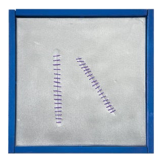 Seams on Silver - Original Acrylic Painting by Mario Bigetti - 2020 2020 For Sale