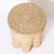 Pair of Round Ghost Drapery Woven Reed Stands For Sale - Image 4 of 7