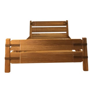 Mid 20th Century A Brandt Ranch Oak Horseshoe Full Size Bedframe - Piece For Sale