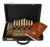 Compact Marquetry and Hand-Painted Chess & Backgammon Set With Mother-of-Pearl For Sale