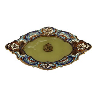 19th Century French Champlevé Card Tray For Sale
