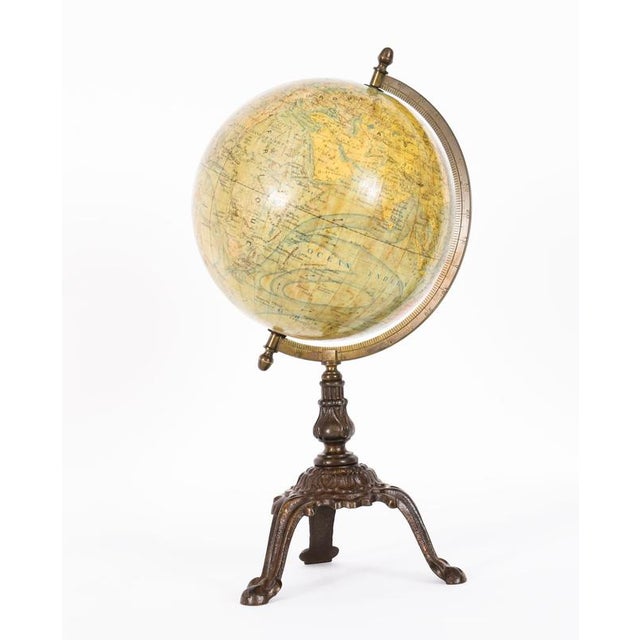 19th Century Antique French Terrestrial Globe by Lebegue & Cie, 1880 For Sale - Image 5 of 16