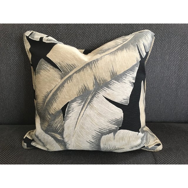 Mid-Century Banana Tree Leaf Chris Stone Design Pillow For Sale - Image 4 of 5