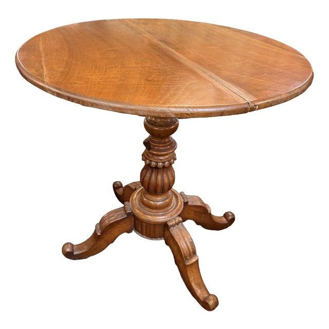 Louis Philippe Walnut Side Table For Sale