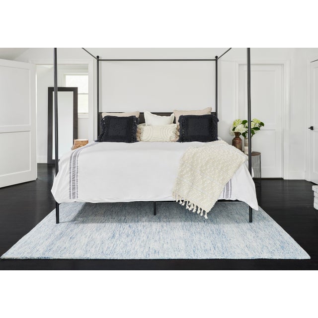 Baby Blue Momeni James Light Blue Hand Tufted Area Rug 9' X 12' For Sale - Image 8 of 9