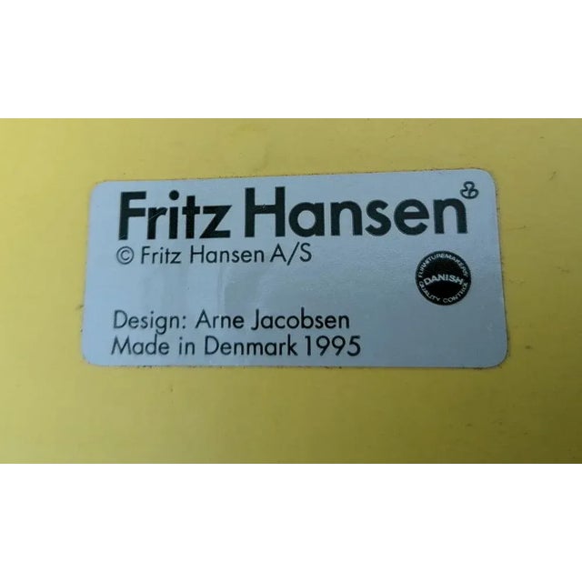 Silver Model 3117 Office Swivel Chair in Yellow by Arne Jacobsen for Fritz Hansen, 1995 For Sale - Image 8 of 11