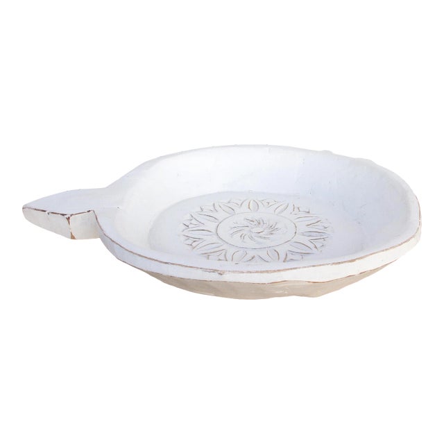 Ahir Vintage White Dough Bowl For Sale