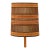 Large Maria Kipp Lampshade With Black, Sienna, and Burnt Orange Stripes, 1960s For Sale