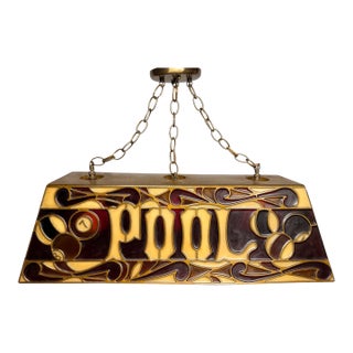 Vintage Resin/Plastic Pool Table Light For Sale