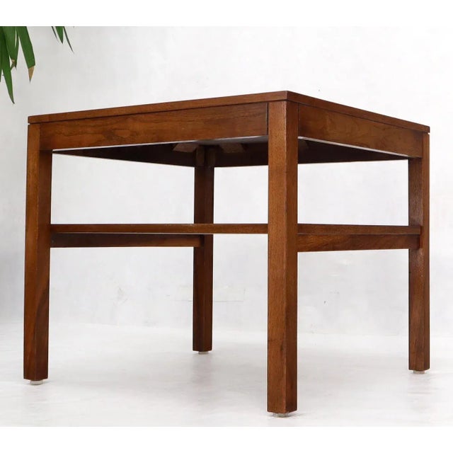 Mid-Century Modern Walnut Rectangle Two Tier End Table For Sale - Image 11 of 12