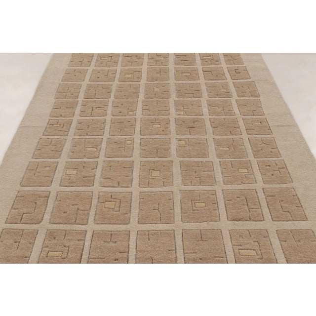 Late 20th Century Contemporary French Art Deco Style Geometric Wool Rug, by Rug & Kilim, India For Sale - Image 5 of 10