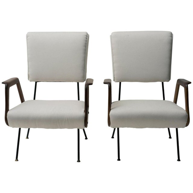 Set of Vintage Italian Armchairs, 1950s For Sale - Image 6 of 6